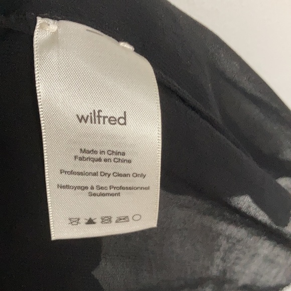 Wilfred black sheer sleeveless blouse with tie front - Picture 3 of 5